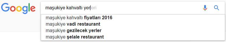 arama masukiye kahvalti yer